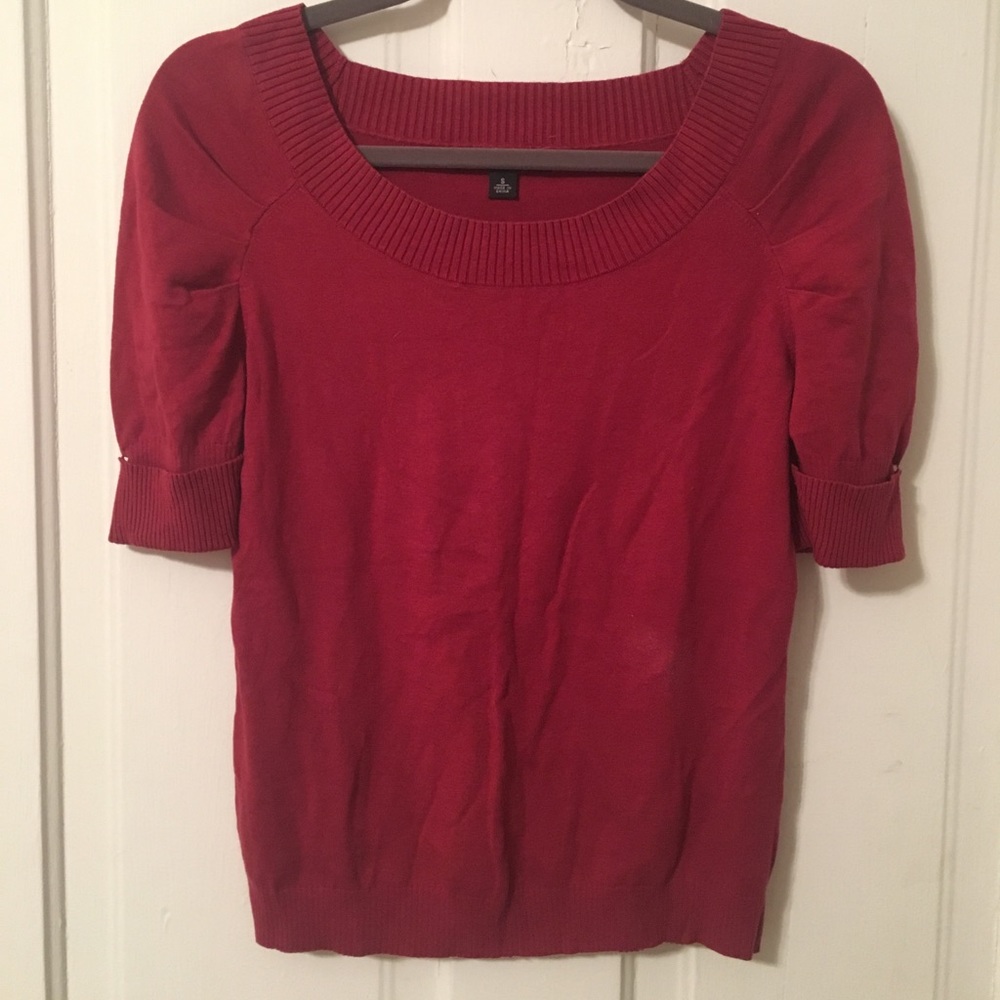 Banana Republic Small Red Short Sleeve Sweater